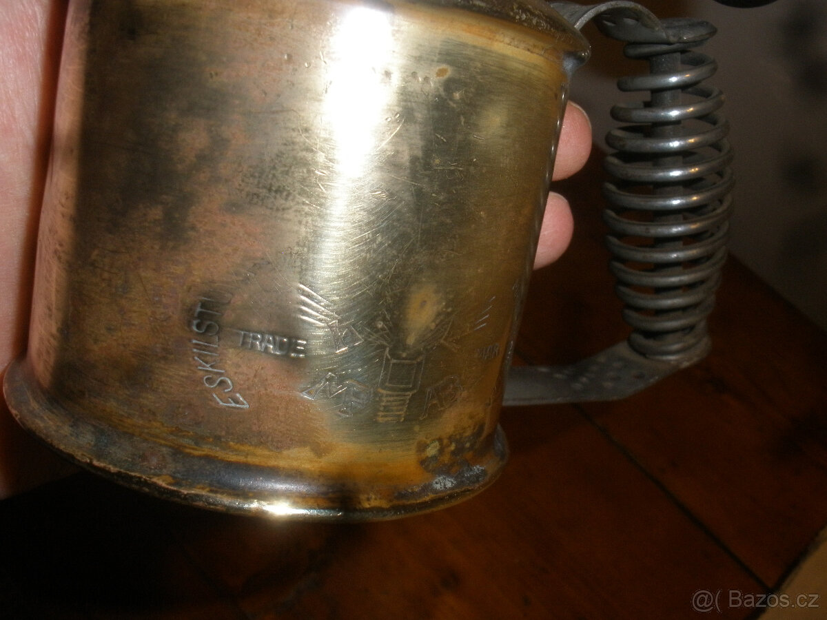 Stará mosazná lampa/letlampa/ - 9