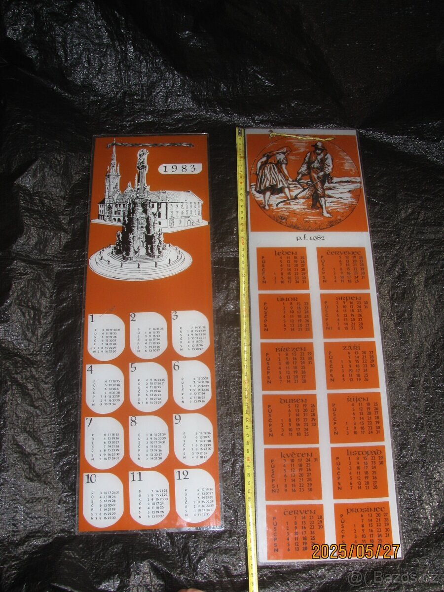 staré skleněné kalendáře a reklamy - 9