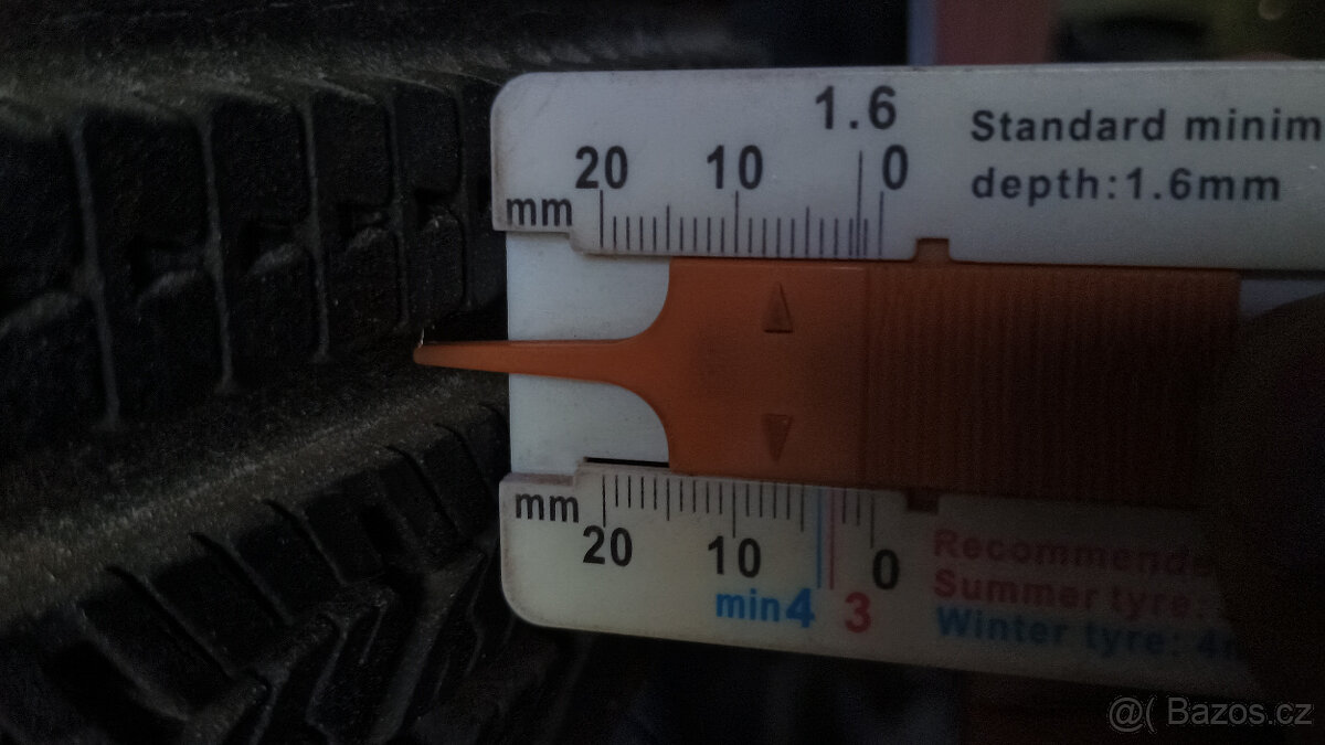 Zimní pneu 195/65 R15, 7mm, disk 4x108 (#099) - 9