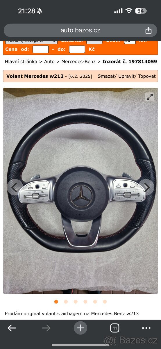 Volant Mercedes AMG line w205 w213 - 9
