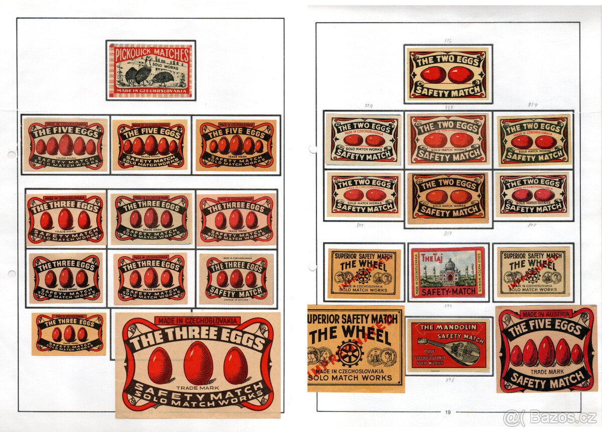 Československé zápalkové nálepky export 1945/1992 - 9