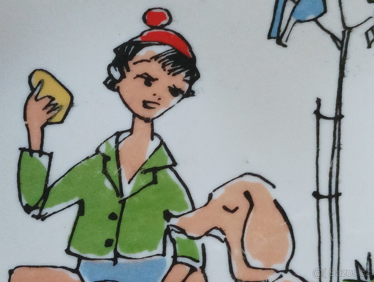 DĚTSKÝ PORCELÁNOVÝ TERMOTALÍŘ FRANCIE - 9