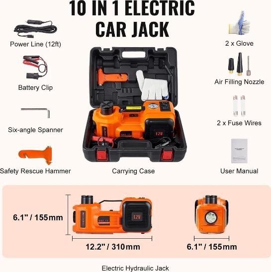5 tunový elektrický hydraulický zvedák 12V - 9