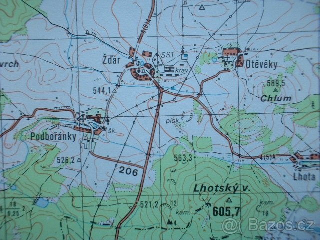 Vojenská profesionální tajná mapa Jesenice ČSLA - 9