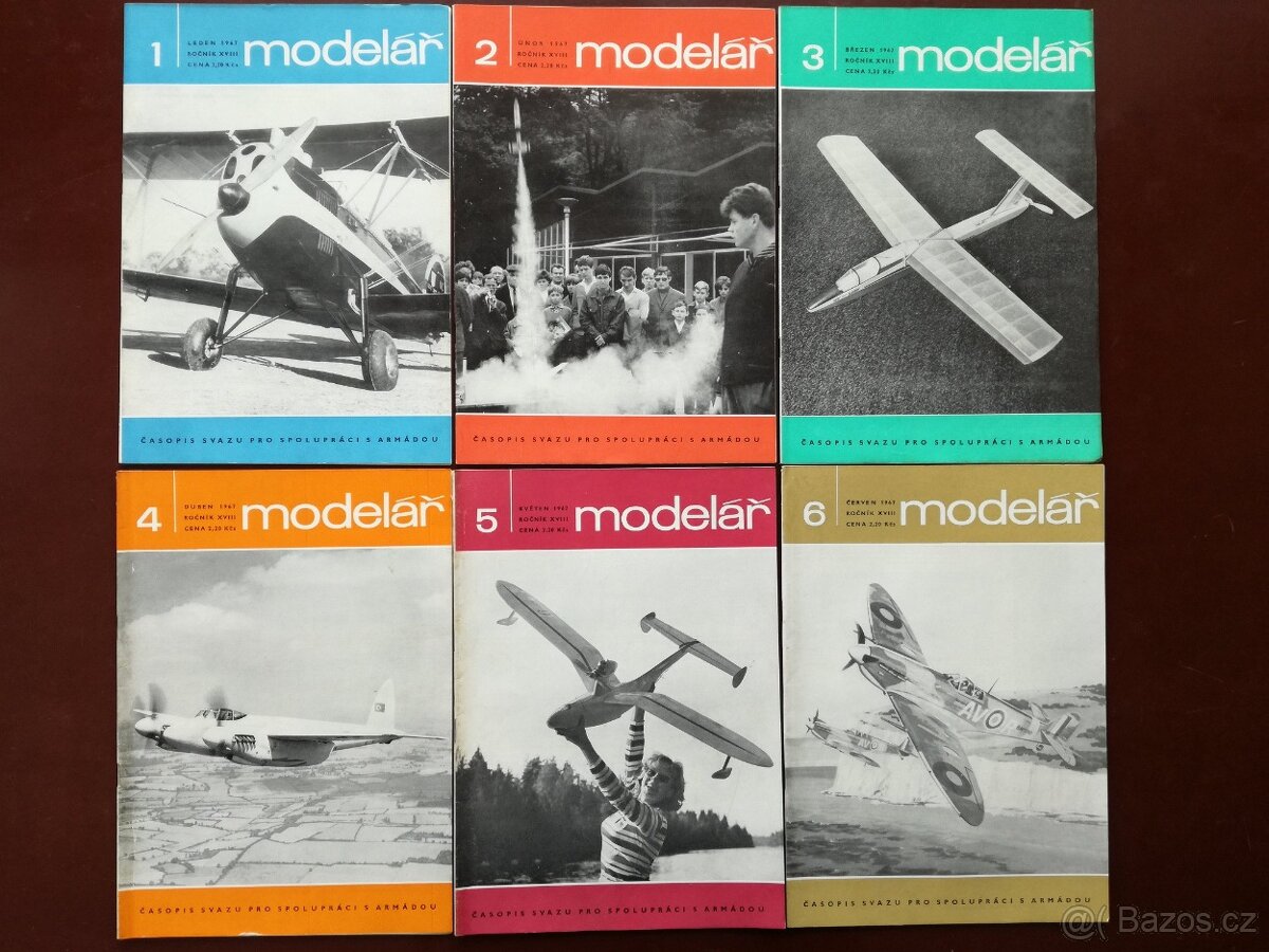 Časopis Modelář ročníky 1963, 1964, 1965, 1966, 1967 - 9