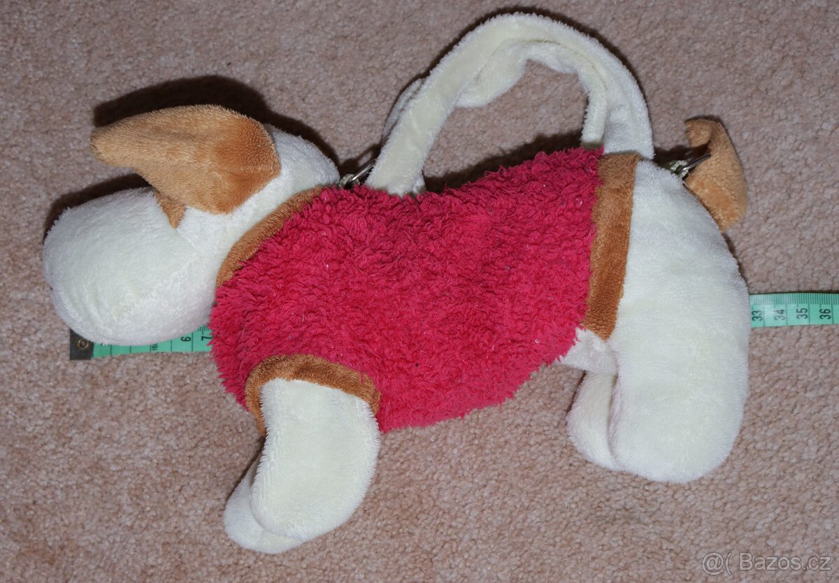 Pejsek plyšové zvířátko a taška v jednom. Inzerát byl odebra - 9