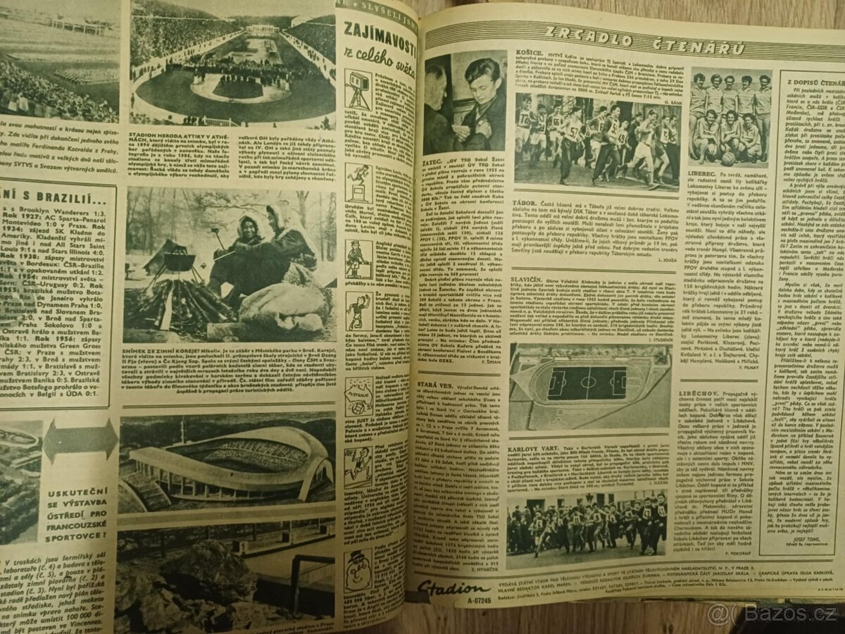 Svázaný časopis Stadion ročník 4 - 1956 - 9
