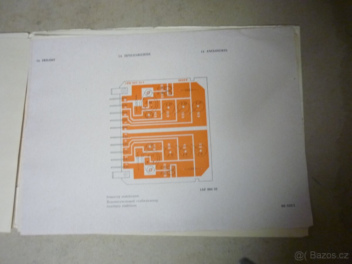 NÁVODY,TECH.PLÁNY STABILZDROJE TESLA BS-525/GRAMOF.TESLA B54 - 9