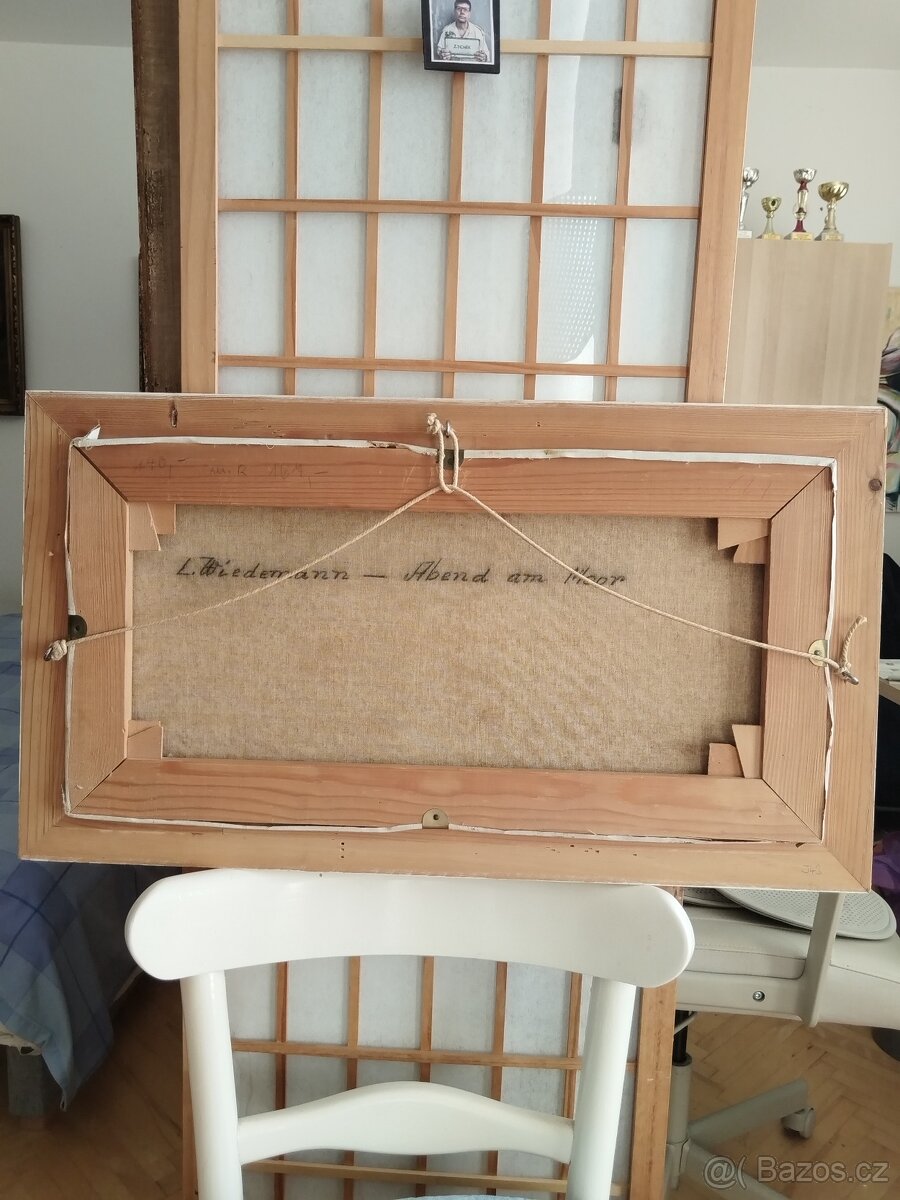 obraz ABEND AM MOOR, olej, L. Wiedemann - 9