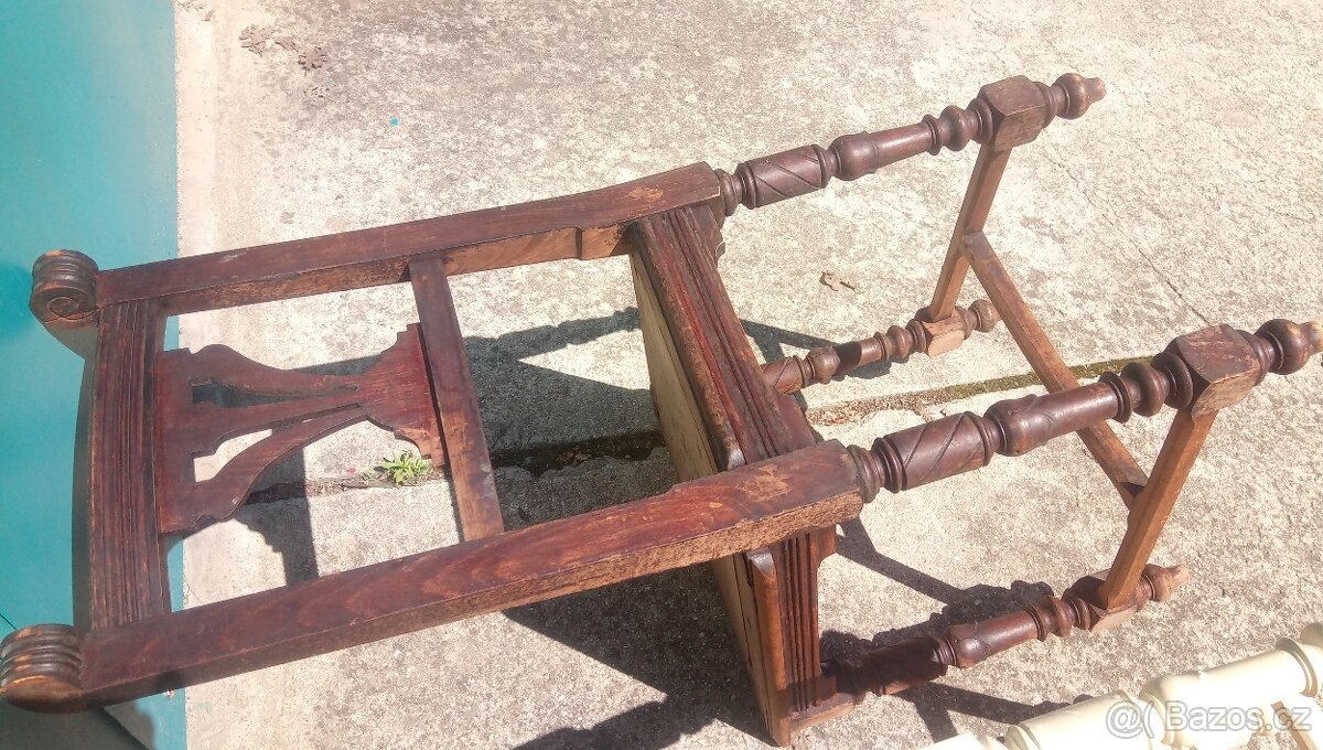 Stará dřevěná židle 2ks. - 9