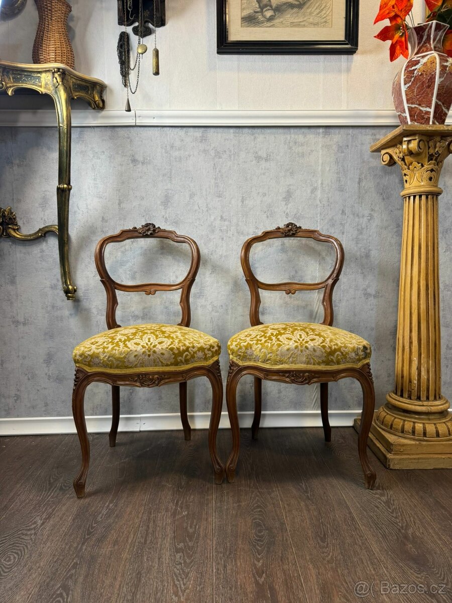 Starožitné čalouněné židle (142004) - 9