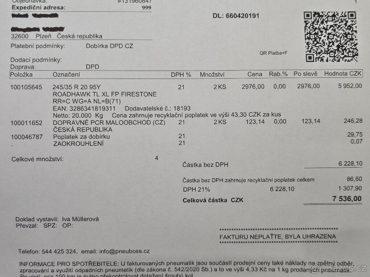 245/35 R 20 95Y FIRESTONE ROADHAWK TL XL FP - 9