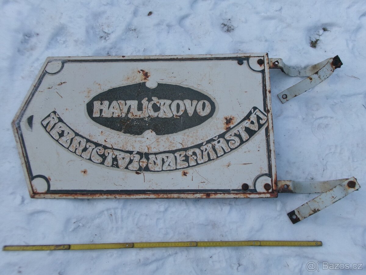 prodám různé staré smaltované cedule různé zaměření, propaga - 9
