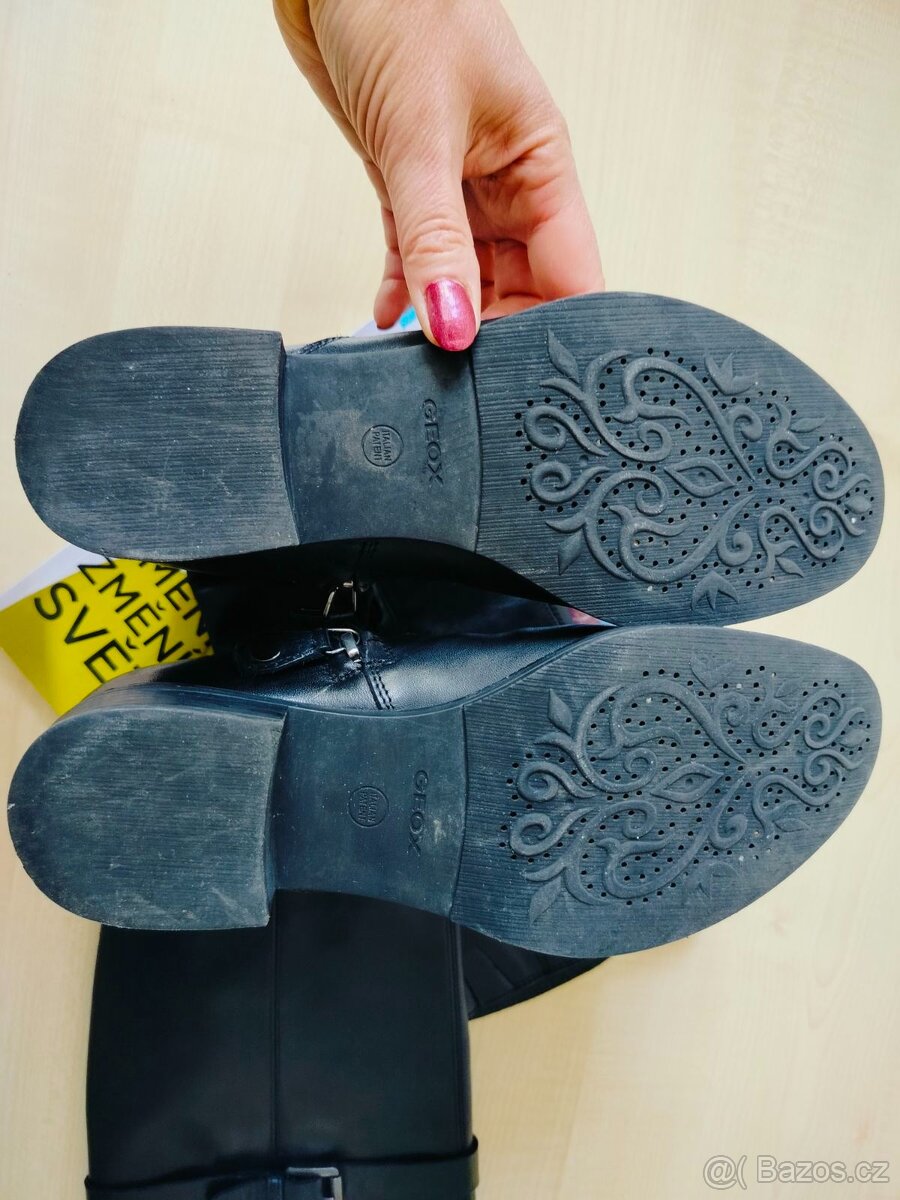 Kožené kozačky Geox vel. 36.5 - 9