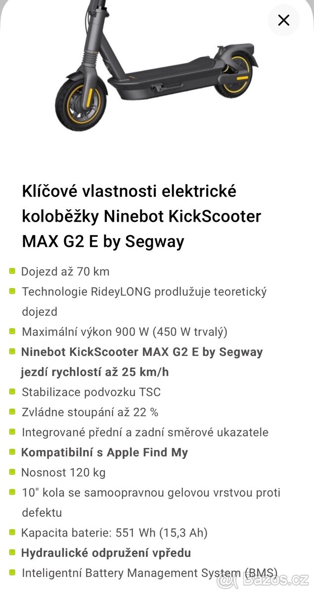 Koloběžka celoodpružená Sageay Max G2 - 9