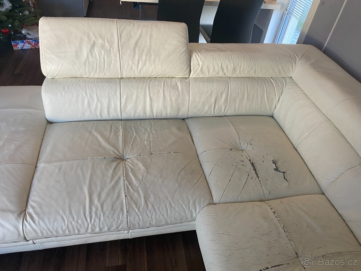 Kožená rohová sedačka – VELKÁ – LEVNĚ – SPĚCHÁ - 9