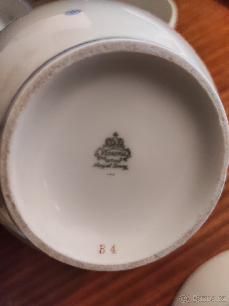 Čajová souprava - starožitnost - 9