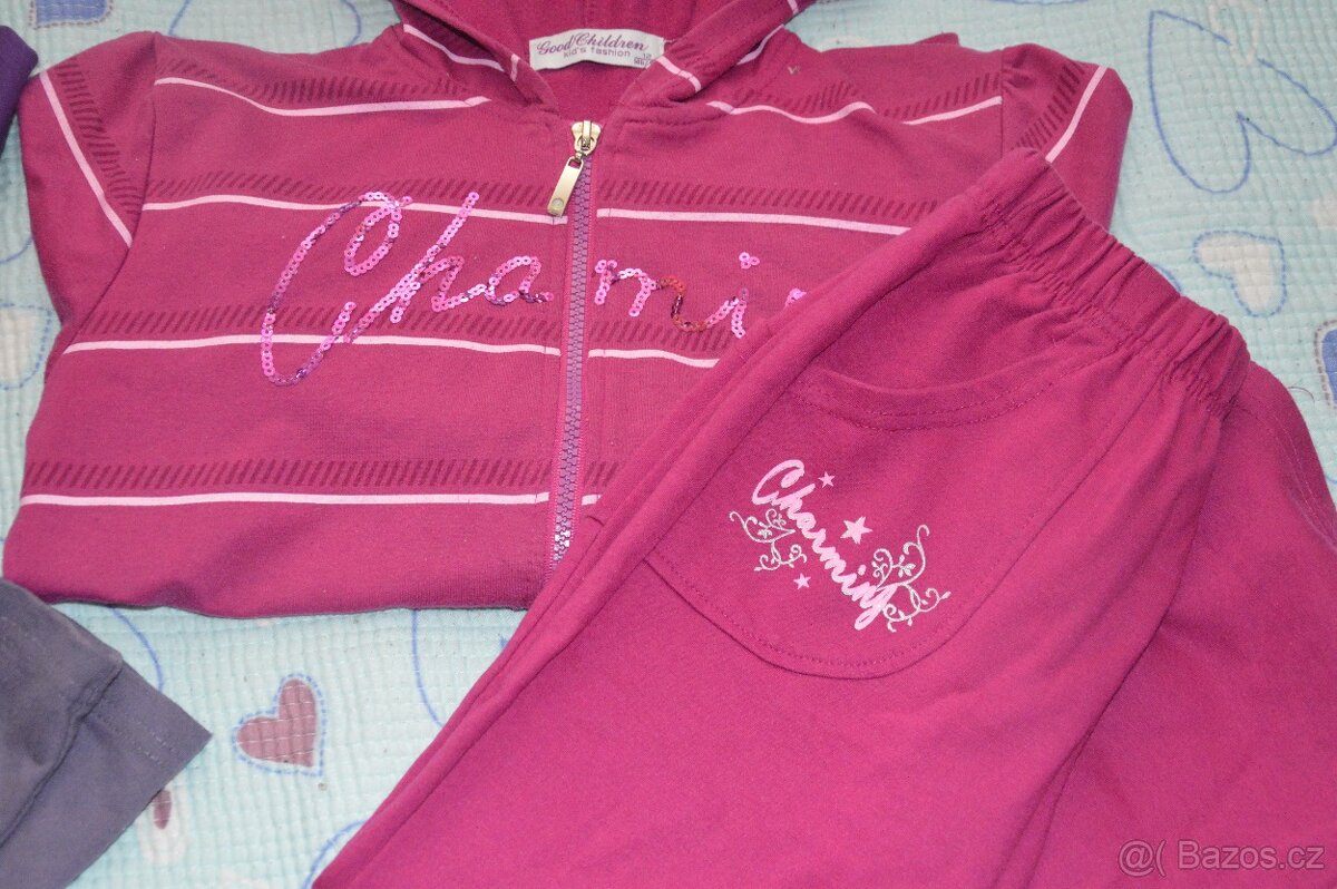 140 146 152 158 bunda mikina tepláková souprava - 9