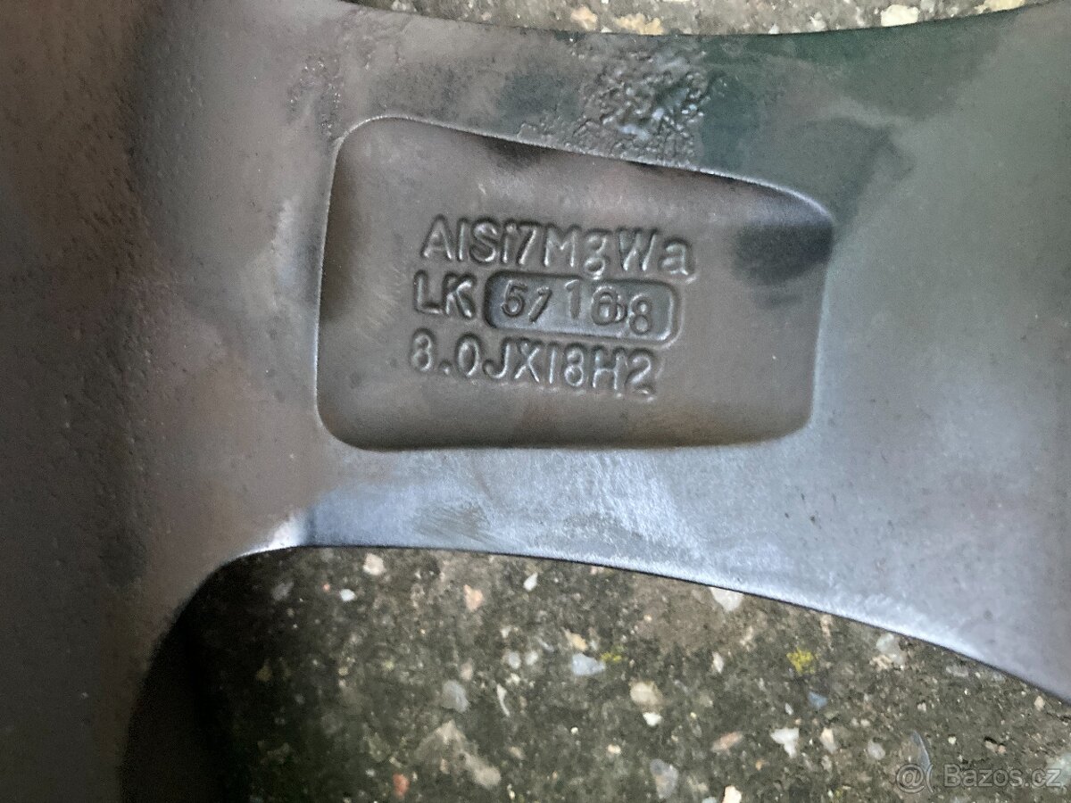 Alu kola CMS 18" 5×108, 8J, ET55 + zimní pneu - 9