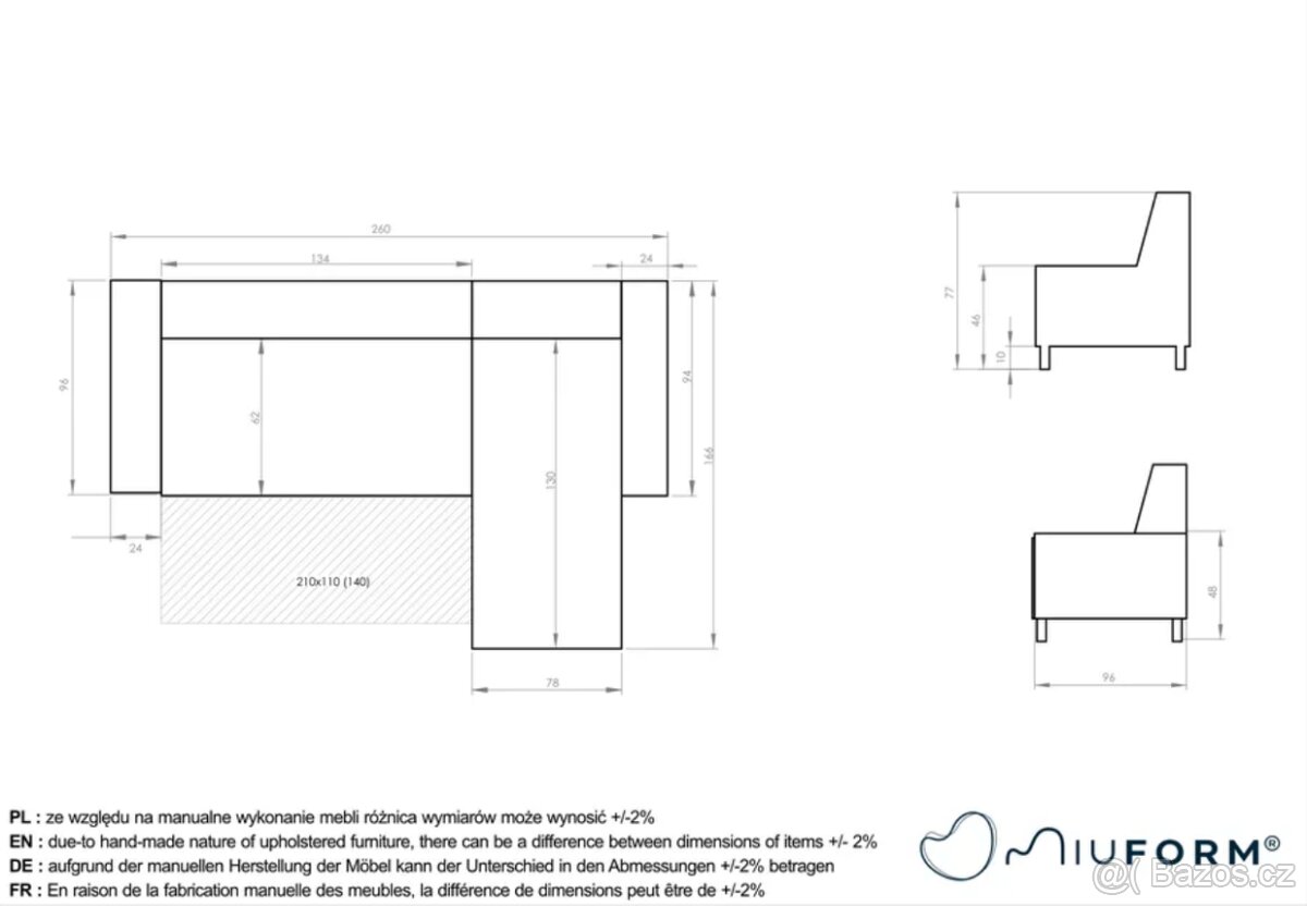 Rohová sedací souprava DAISY - 9