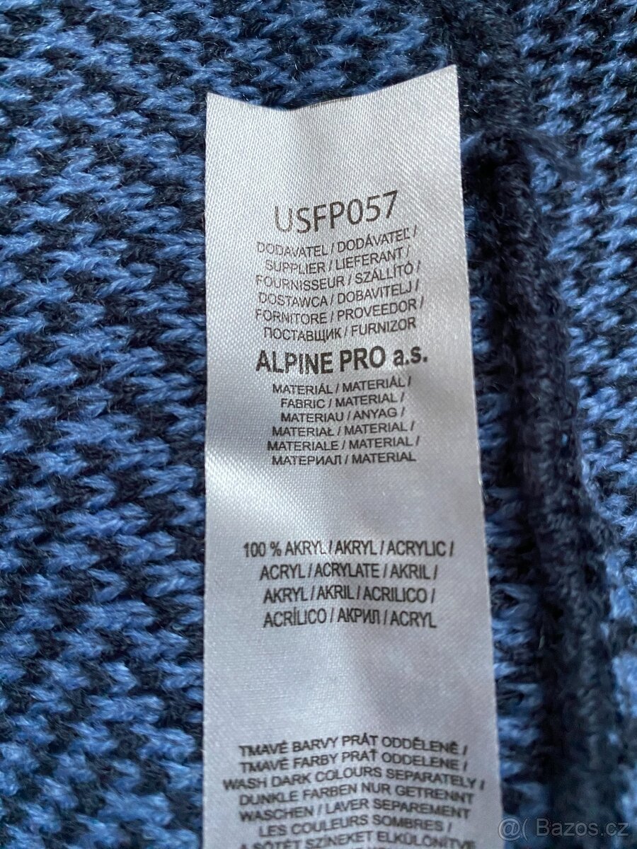 Nová unisex zimní kruhová šála ALPINE PRO - modro-černá - 9