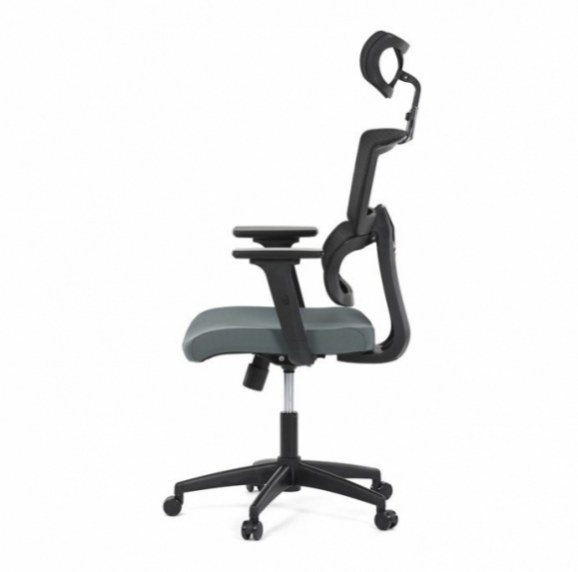 Kancelářská židle, houpací mechanismus, šedá síťovina, B1025 - 9