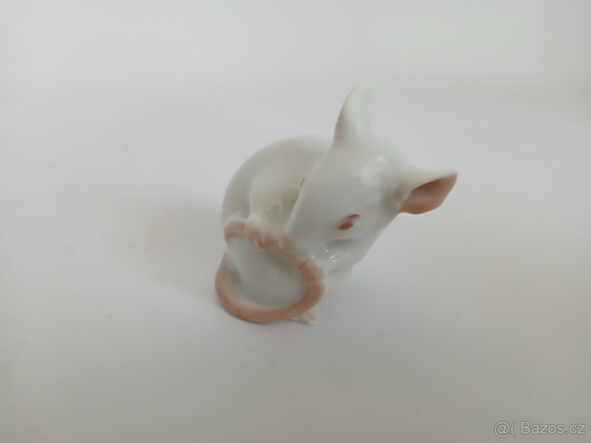 Porcelánová figurka - myška - Kodaň - 9