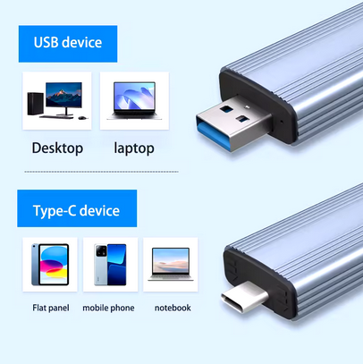 Přenosný SSD M.2 USB3 + USB-C adaptér NVME/SATA nový - 9