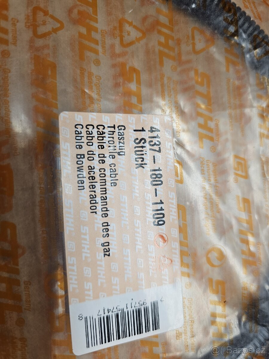 Lanko plynu nové, křov. FS 80, FS 85, zdarma pošt. - 9