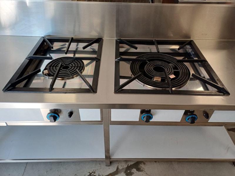 Plynový sporák XXL s paellovými hořáky 10,4kW a 27kW - 9