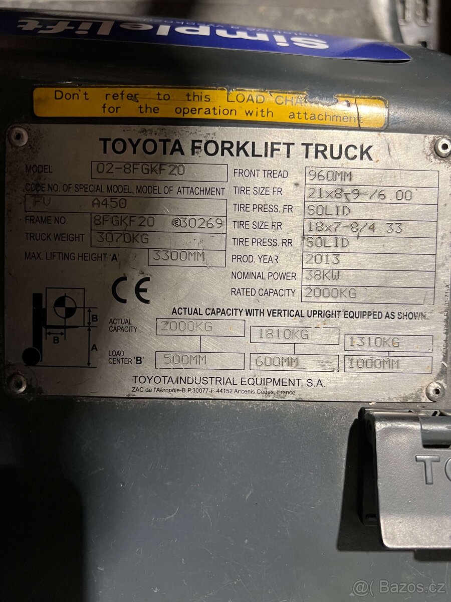 Čelní vozík TOYOTA 8FGKF20 - 9