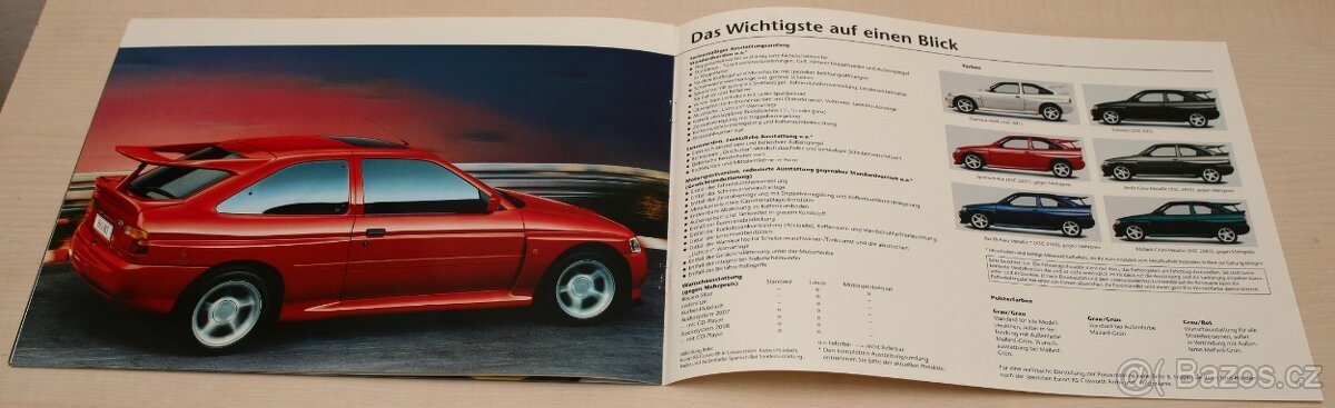 Prospekty Ford ESCORT RS COSWORTH (1992/93) - 9