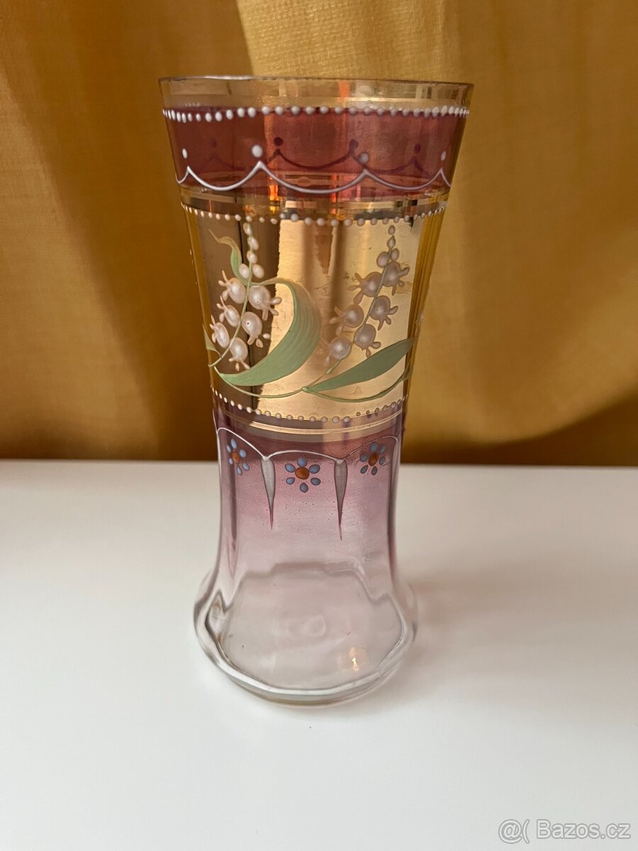 Stará malovaná sklenice - 9