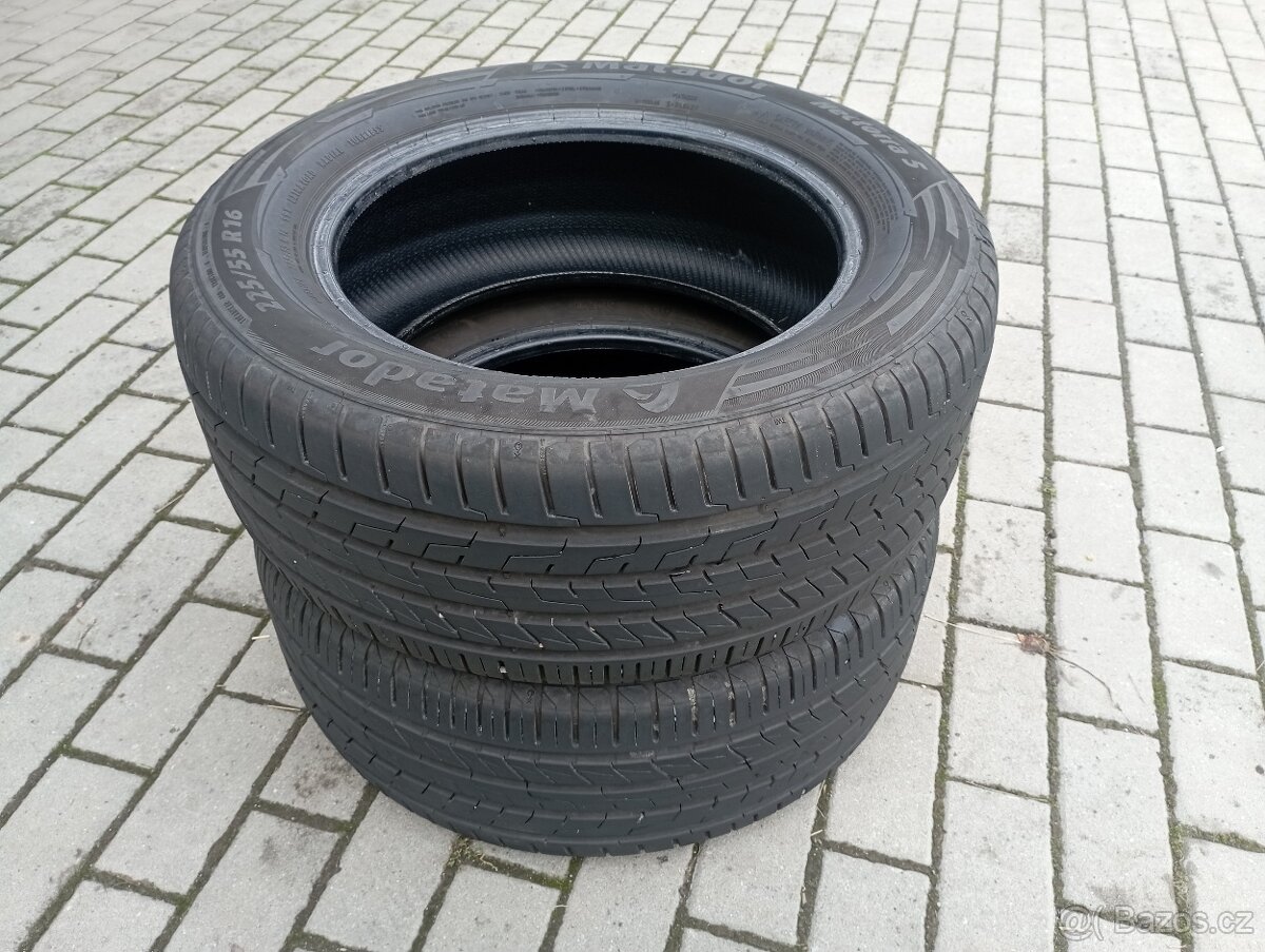 225/55/16 2x letní pneu Matador 6mm - 9