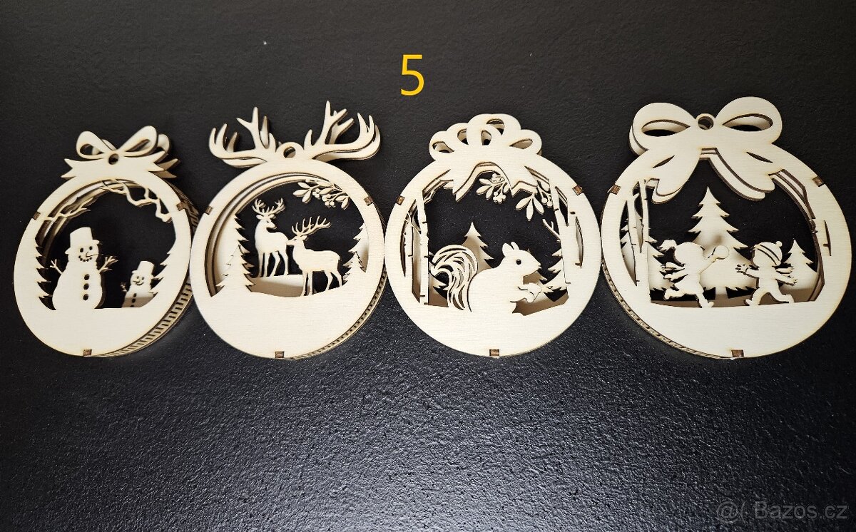 P: Dřevěné vánoční dekorace - 9