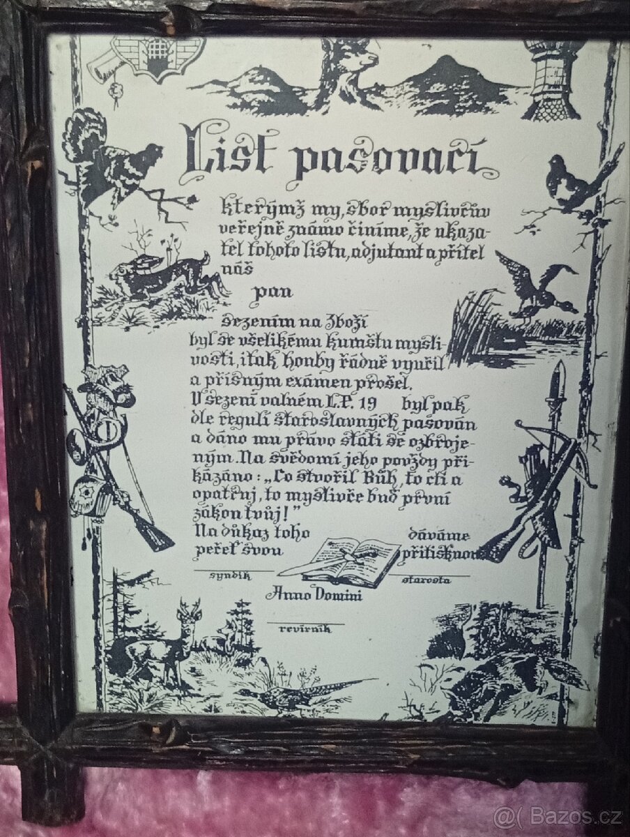 STAROŽITNÝ RÁMEČEK SE SKLEM 32 x 25 cm - 9