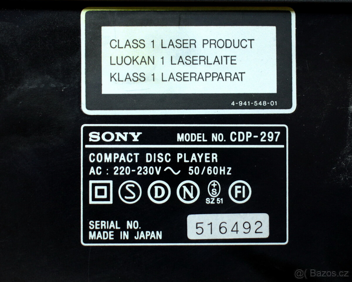 CD přehrávač Sony CDP 297. - 9