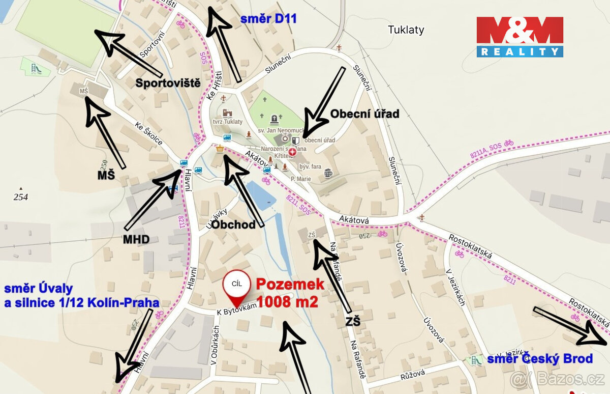 Prodej pozemku 1008 m² Tuklaty - 9