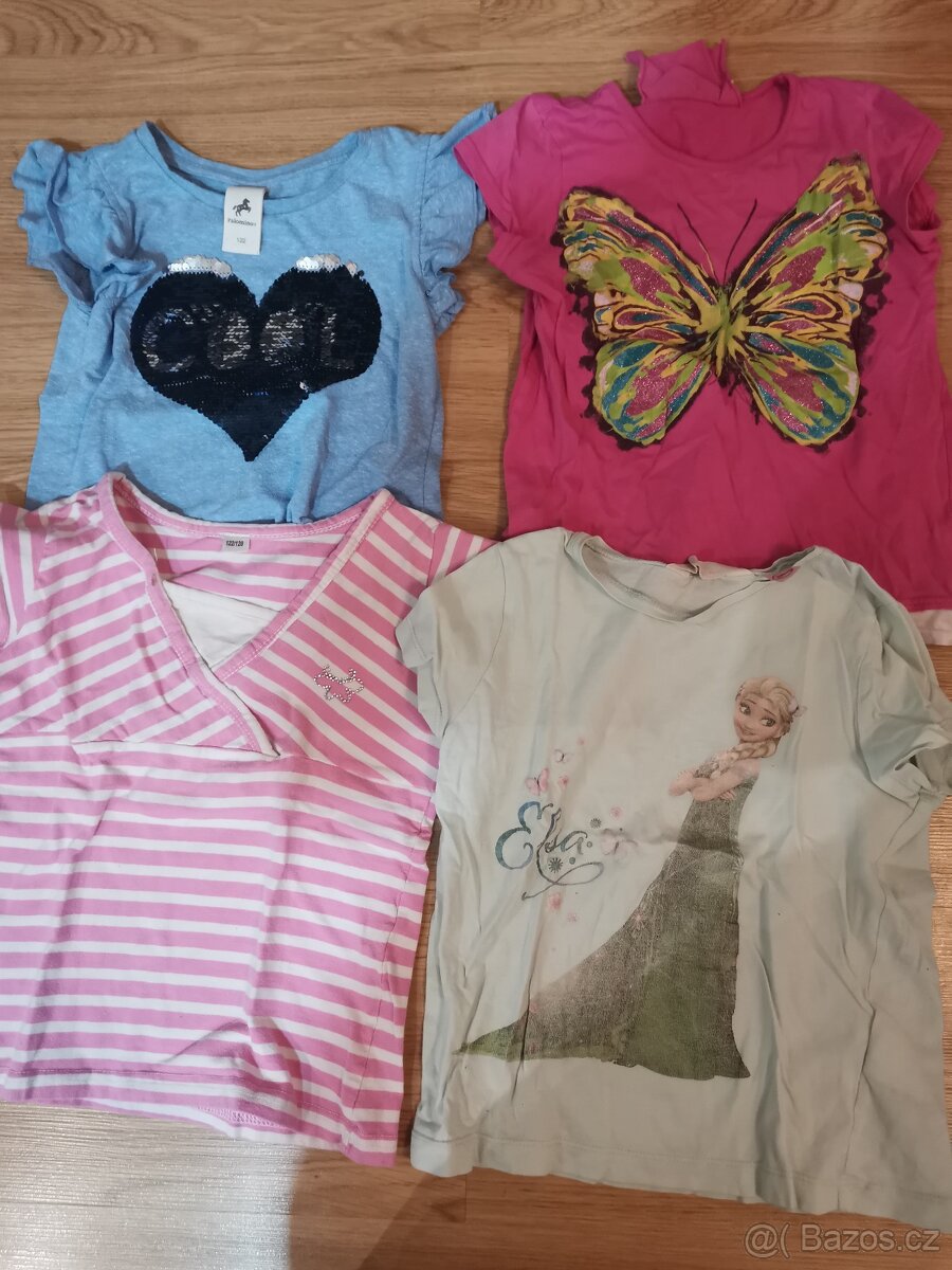 tričko, trička krátký dlouhý rukáv 122 6-7 let - 9