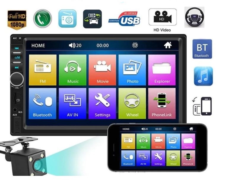 2 DIN rádio 7"; český návod, NOVÉ, ZÁRUKA, autorádio - 9