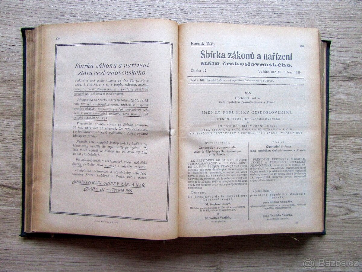 Sbírka zákonů a nařízení 1929 – prodej sbírky starých knih. - 9