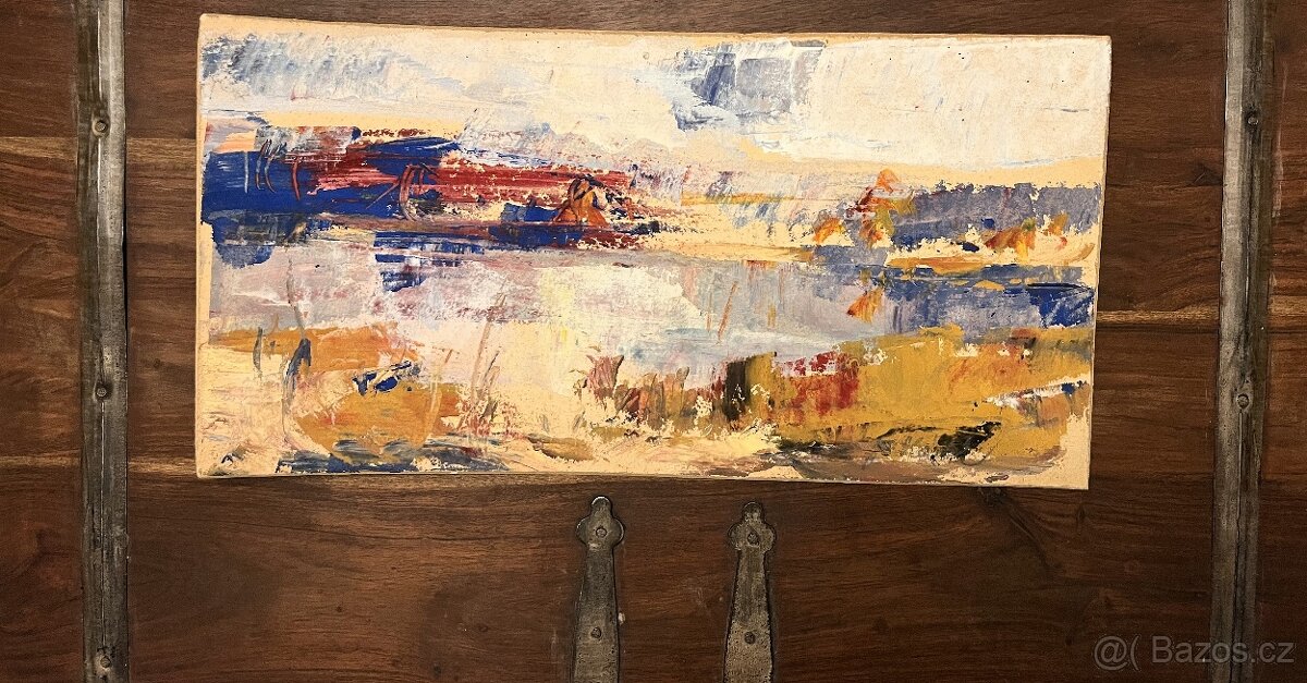 Dvě krajinomalby - J. Sládek, signováno, nerámováno - 9