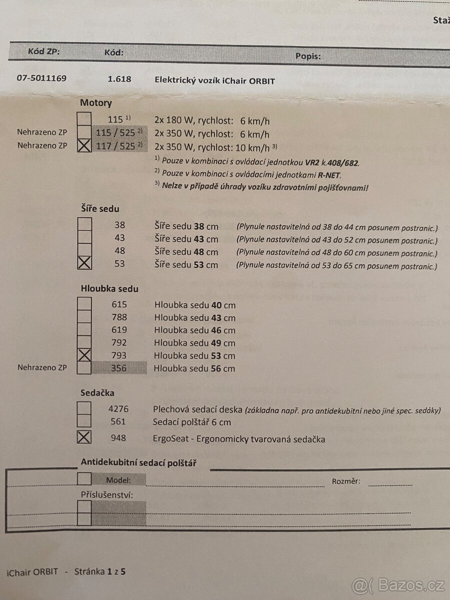 Elektrický invalidní vozík - 9