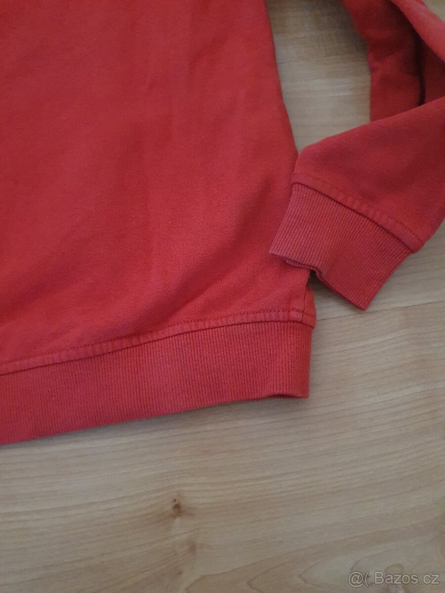 Mikina červená 134/140 H&M s kapucí - 9