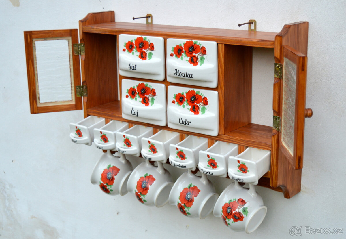 Police s kořenky - motiv vlčí mák - 9