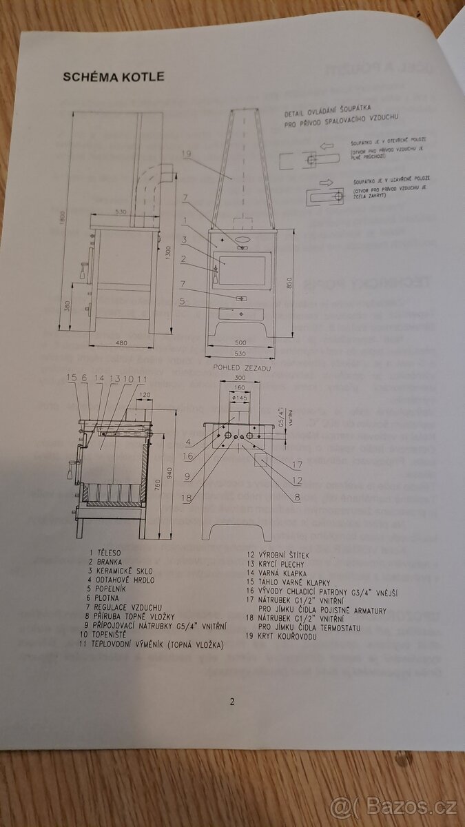 Krbová kamna s výměníkem Verner golemek - 9