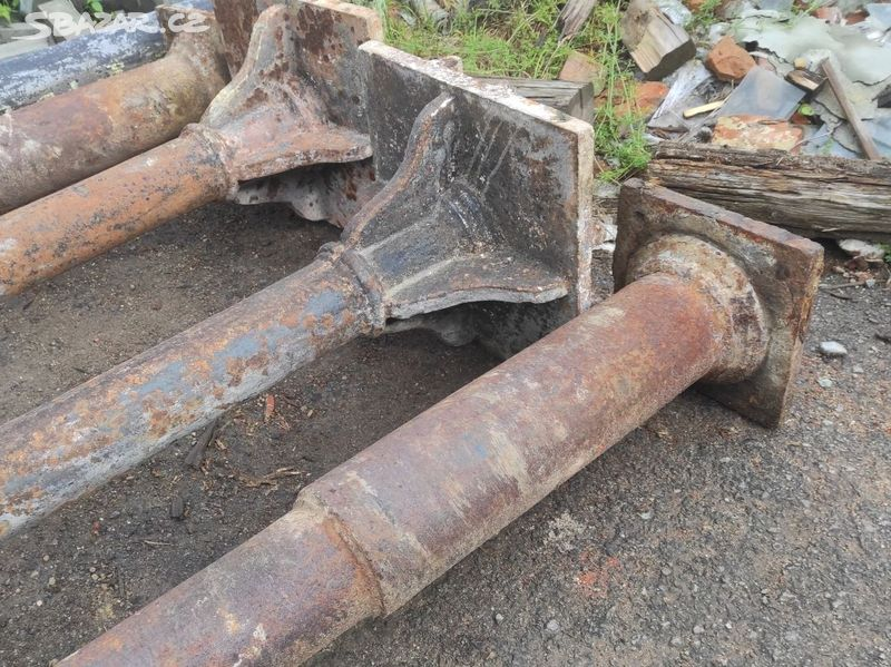 Staré železné sloupy, litinové sloupy, sloup, 5 ks - 9
