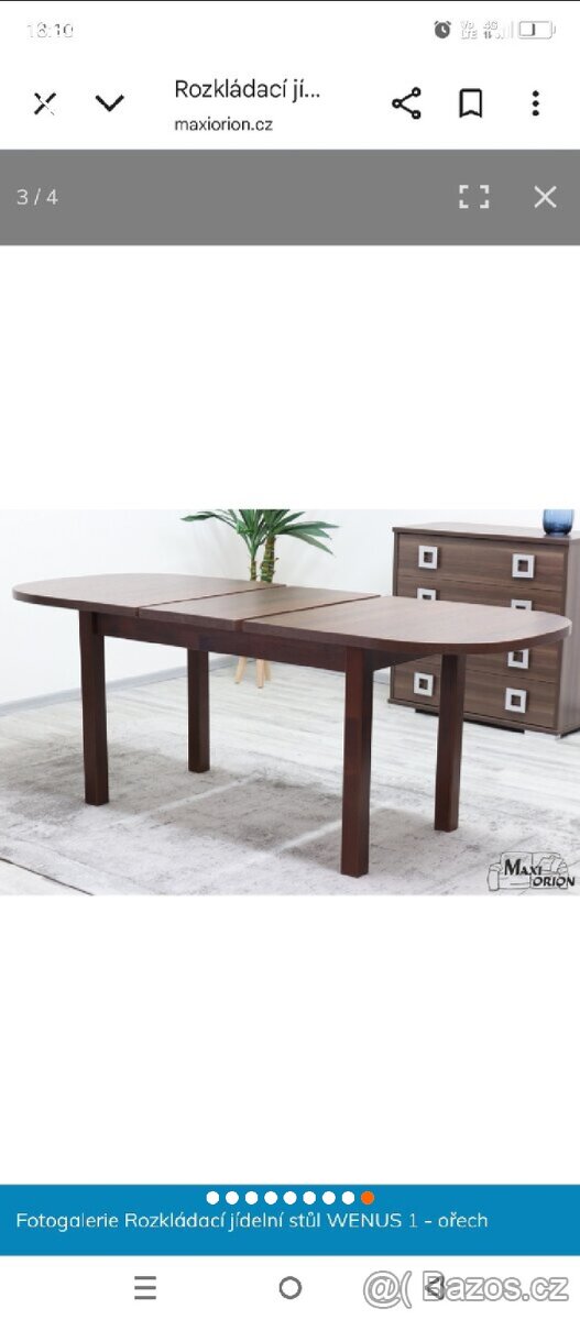 Jídelní rozkládací stůl odstín olše délka 160/200 cm - 9