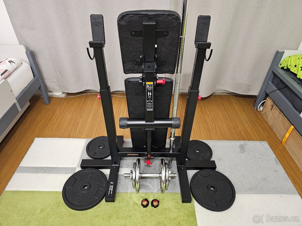 Posilovací lavice skládací včetně příslušenství - 9