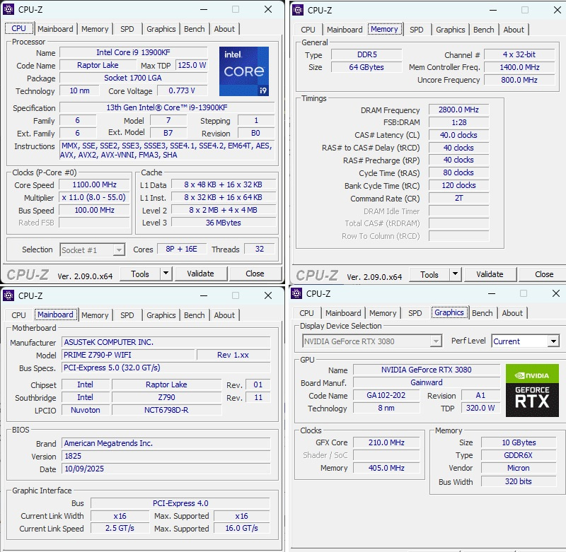 Výkonný PC i9 13900KF, 64GB DDR5, 1TB SSD, RTX 3080,WiFi,BT - 9